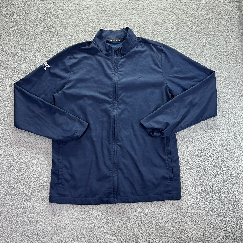Travis‎ Mathew Jacket Men's Medium Navy Windbreaker Performance Golf Full Zip